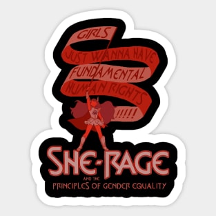 She-Rage Fundamental Rights "Girls" Option Sticker